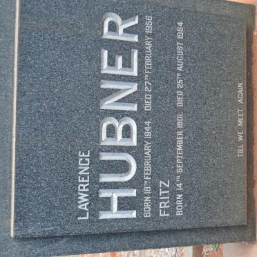 HUBNER Fritz 1901-1964 :: HUBNER Lawrence 1944-1956