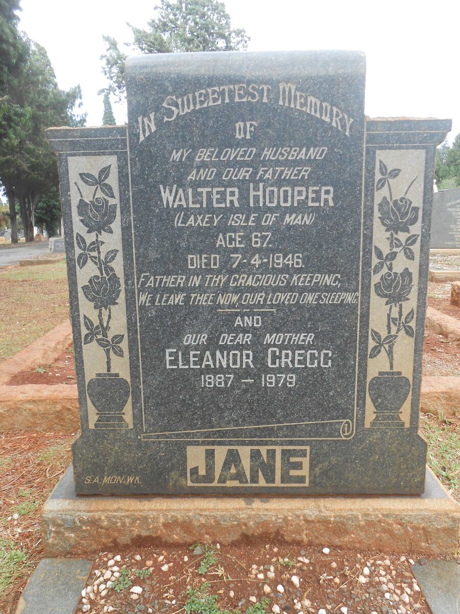 JANE Walter Hooper -1946 &amp; Eleanor Gregg 1887-1979