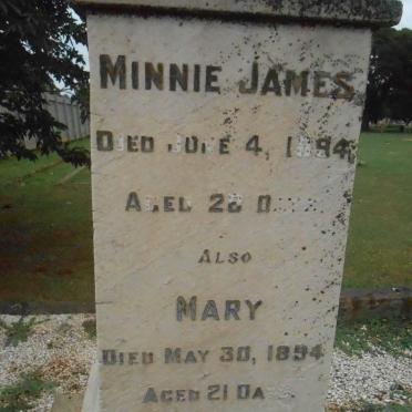 JAMES Minnie -1894 :: JAMES Mary -1894