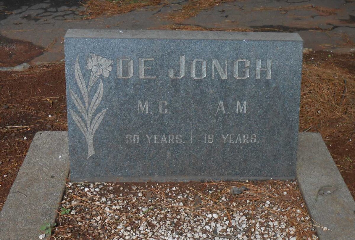 JONGH M.C., de :: DE JONGH A.M.