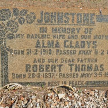 JOHNSTONE Robert Thomas 1897-1958 &amp; Alma Gladys 1910-1958