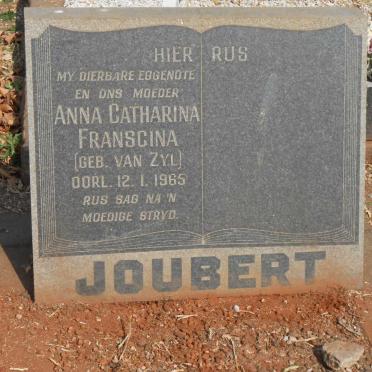 JOUBERT Anna Catharina Franscina nee VAN ZYL -1965