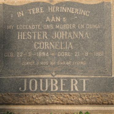 JOUBERT Hester Johanna Cornelia 1894-1961