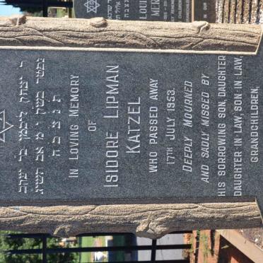 KATZEL Isidore Lipman -1953