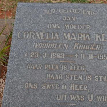 KEET Cornelia Maria voorheen KRUGER 1893-1959