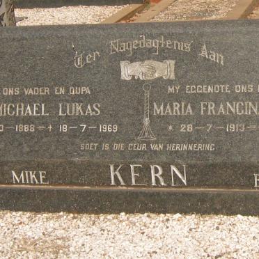 KERN Michael Lukas 1888-1969 &amp; Maria Francina Elizabetha 1913-1962