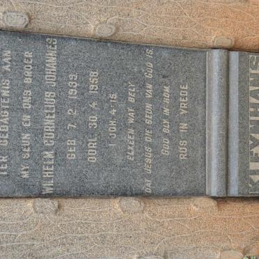 KLEYNHANS Wilhelm Cornelius Johannes 1939-1958