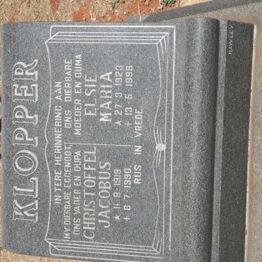 KLOPPER Christoffel Jacobus 1919-1990 &amp; Elsie Maria 1923-1998