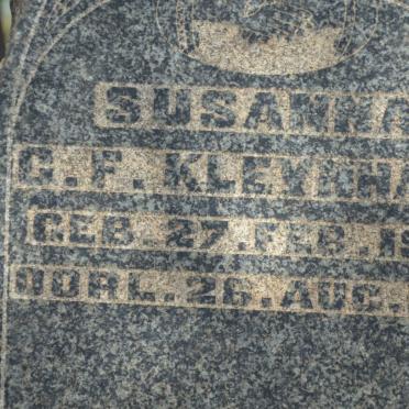 KLEYNHANS Susanna G.F. 1916-1916