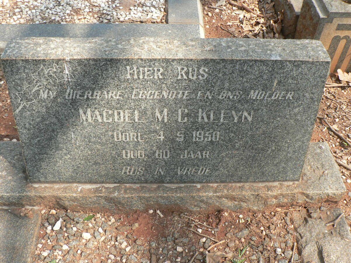 KLEYN Magdel M.C. -1950