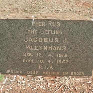 KLEYNHANS Jacobus J. 1915-1952