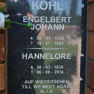 KOHL Engelbert Johann 1934-1986 &amp; Hannelore 1938-2014