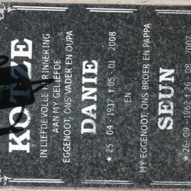 KOTZE Danie 1937-2008 :: KOTZE Seun 1962-2007