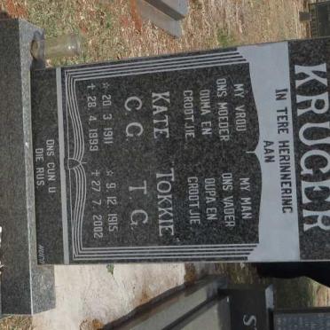 KRUGER T.G. 1915-2002 &amp; C.G. 1911-1999