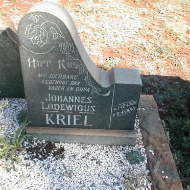 KRIEL Johannes Lodewicus 1844-1940 :: KRIEL Johannes Lodewicus 1886-1966 & Elsie Dorothea 1890-1983