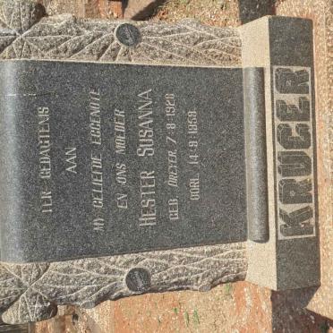 KRUGER Hester Susanna nee DREYER 1928-1959
