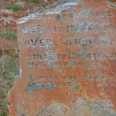 KRUGER Lettie G.J. 1902-1921