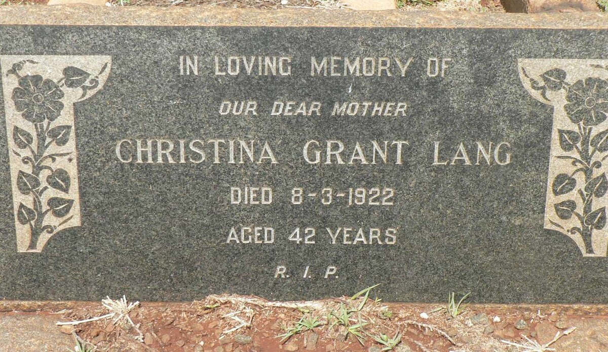 LANG Christina Grant -1922