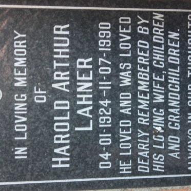 LAHNER Harold Arthur 1924-1990