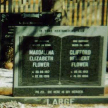 LARGE Clifford Herbert Flower -1964 &amp; Magdalena Elizabeth