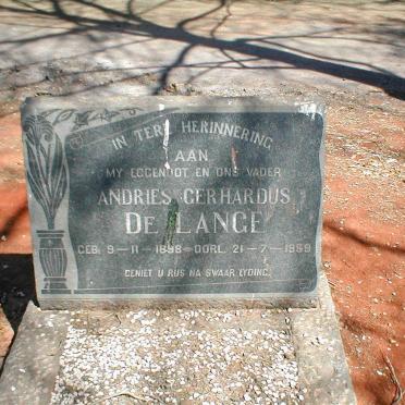 LANGE Andries Gerhardus, de 1898-1959