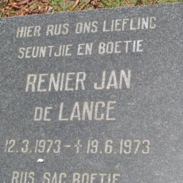 LANGE Renier Jan, de 1973-1973