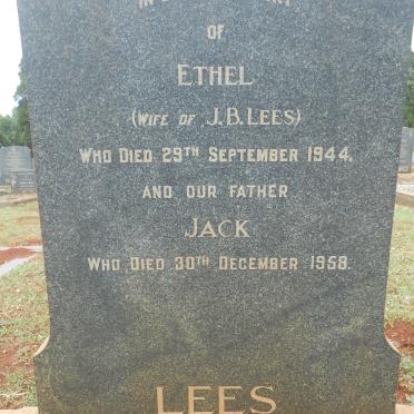 LEES Jack -1958 &amp; Ethel -1944