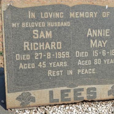 LEES Sam Richard -1959 &amp; Annie May -1979