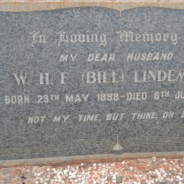 LINDEMANN W.H.F. 1898-1958