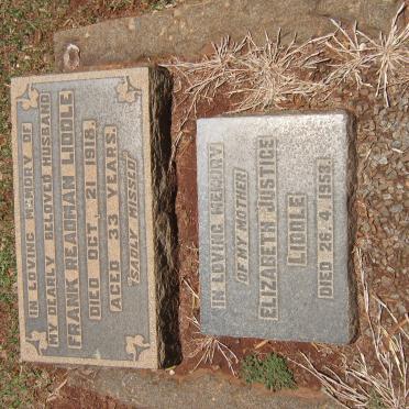 LIDDLE Frank Readman -1918 &amp; Elizabeth Justice -1953