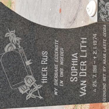 LITH Sophia, van der 1911-1974