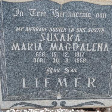 LIEMER Susara Maria Magdalena 1917-1958