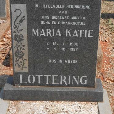LOTTERING Maria Katie 1902-1987