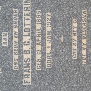 LOTTERING Frans B.C. 1895-1927