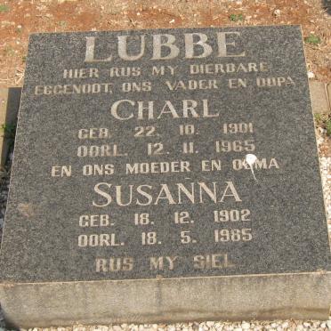 LUBBE Charl 1901-1965 &amp; Susanna 1902-1985