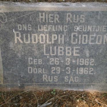 LUBBE Rudolph Gideon 1962-1962