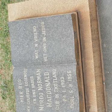 MacDONALD Murdo Norman 1903-1956