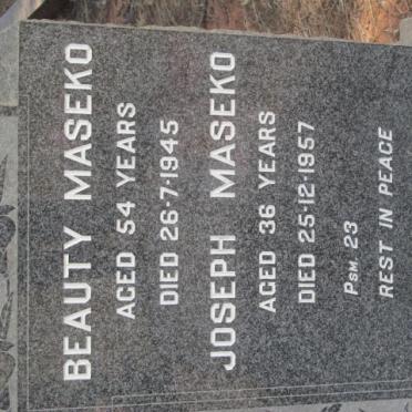 MASEKO Beauty -1945 :: MASEKO Joseph -1957