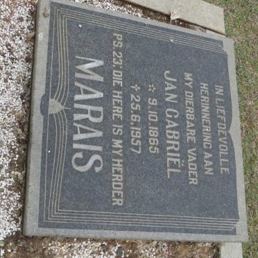 MARAIS Jan Gabriël 1865-1957