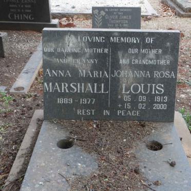 MARSHALL Anna Maria 1889-1977 :: LOUIS Johanna Rosa 1913-2000