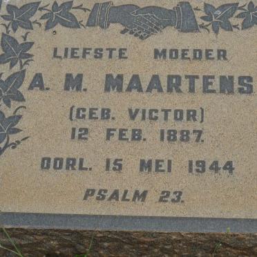 MAARTENS A.M. nee VICTOR 1887-1944
