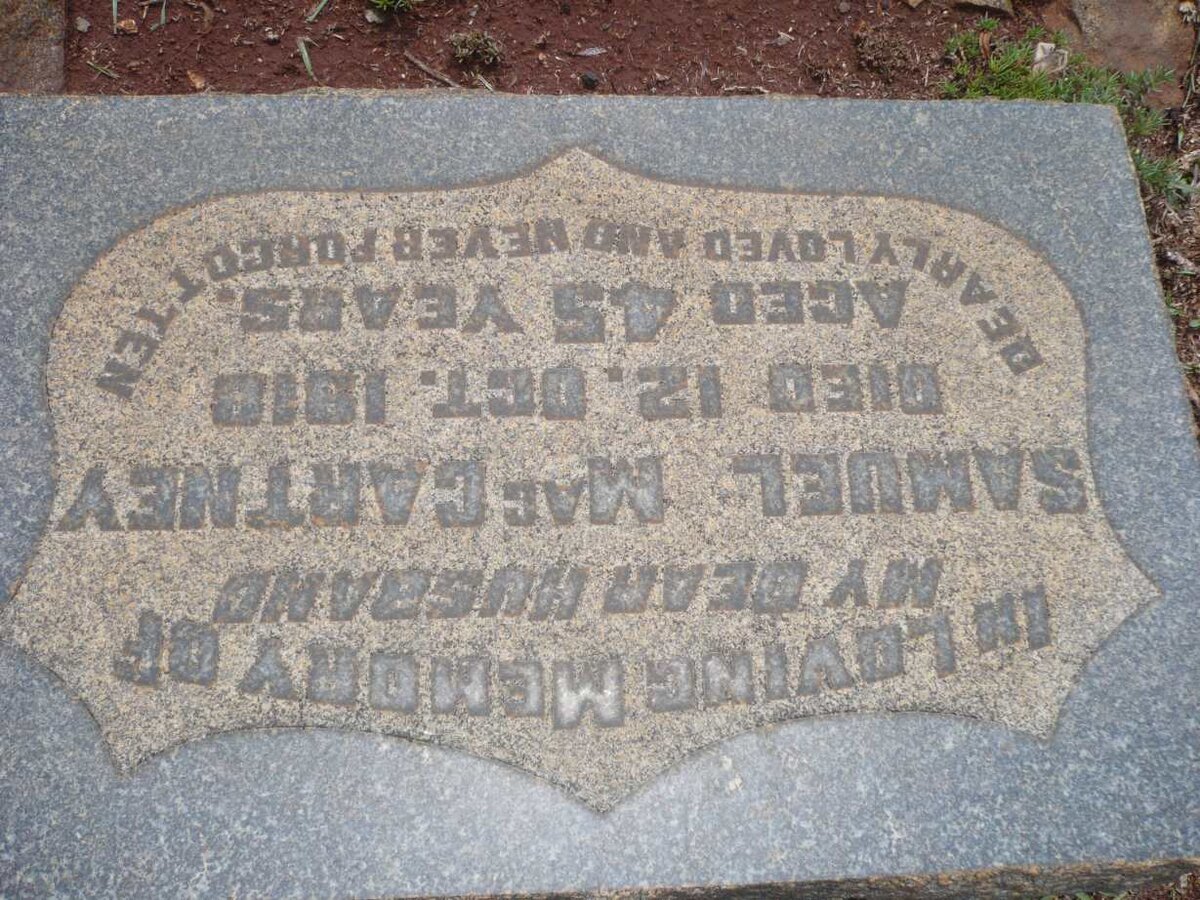 MacCARTNEY Samuel -1918