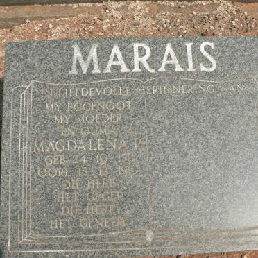MARAIS Magdalena P. 1911-1997