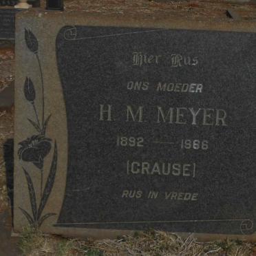MEYER H.M. nee CRAUSE 1892-1966