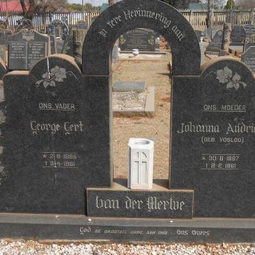 MERWE George Gert, van der 1885-1961 &amp; Johanna Andriesa VOSLOO 1887-1961