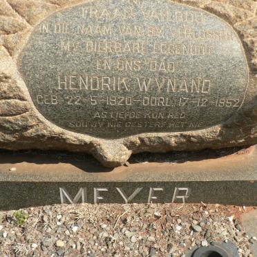 MEYER Hendrik Wynand 1920-1952