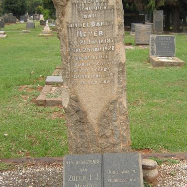 MEYER Samuel Daniel 1877-1928 & Zoetje E.J. 1877-1969