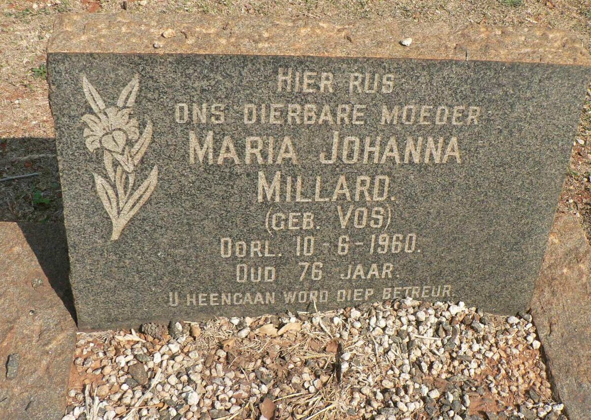 MILLARD Maria Johanna nee VOS -1960