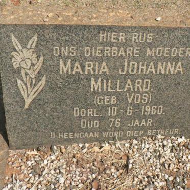 MILLARD Maria Johanna nee VOS -1960