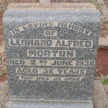 MORTON Leonard Alfred -1938